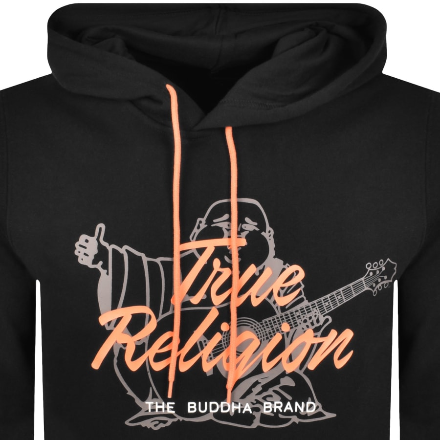 Image number 2 for True Religion Script Buddha Hoodie Jet Black