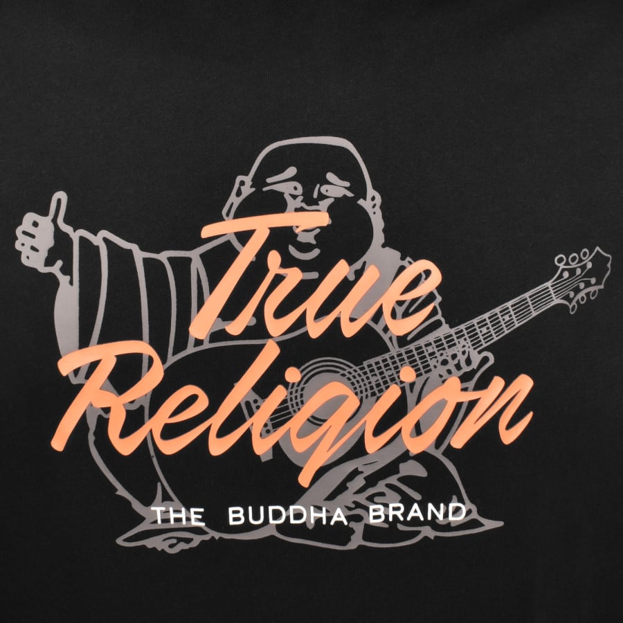 Image number 3 for True Religion Script Buddha Hoodie Jet Black