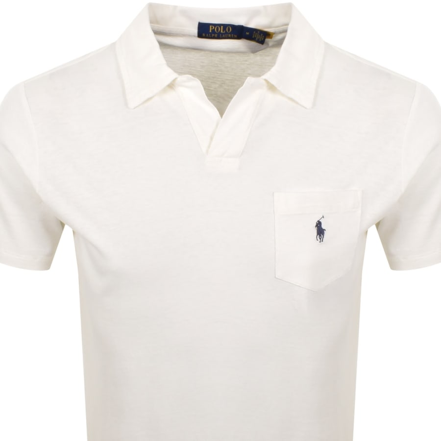 Image number 2 for Ralph Lauren Pocket Polo T Shirt Off White