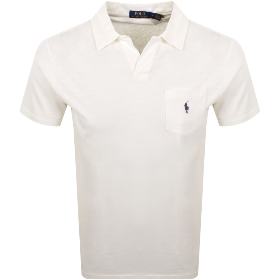 Image number 1 for Ralph Lauren Pocket Polo T Shirt Off White