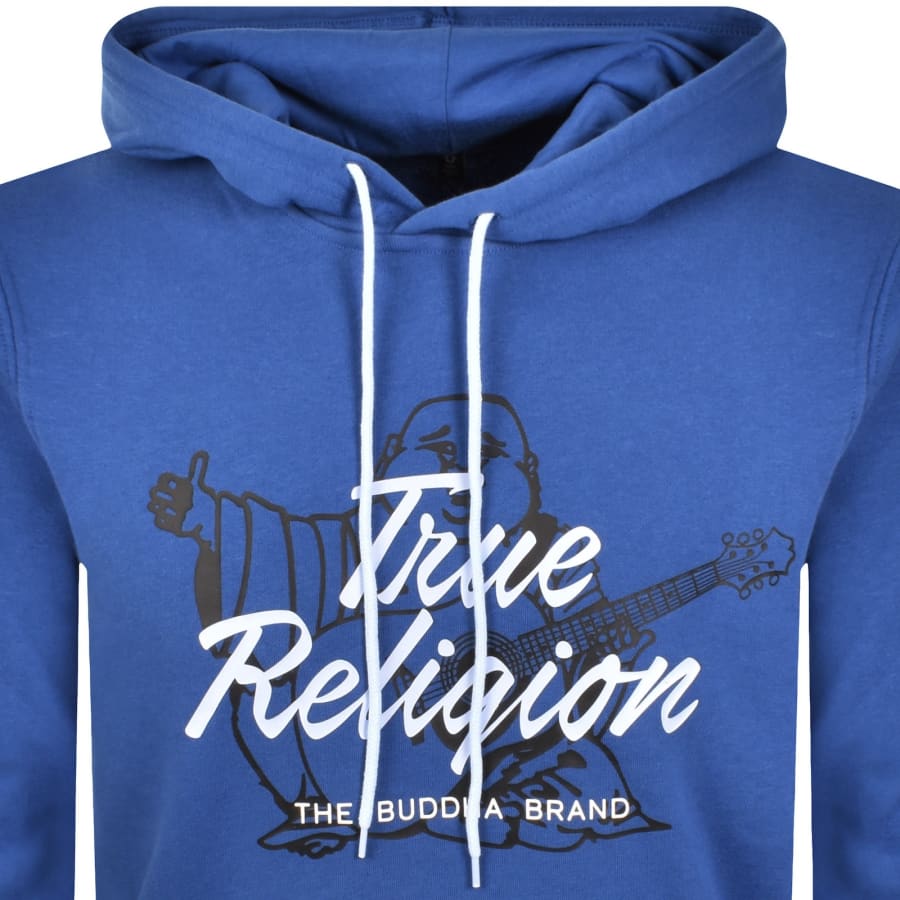 Image number 2 for True Religion Script Buddha Hoodie Pacific Blue