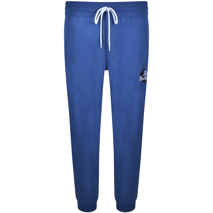 Image number 1 for True Religion Script Horseshoe Joggers Blue