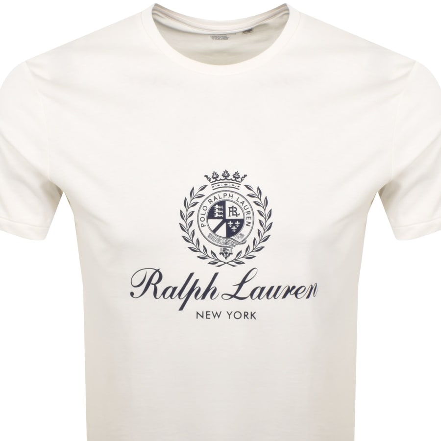 Image number 2 for Ralph Lauren Crew Neck T Shirt Off White