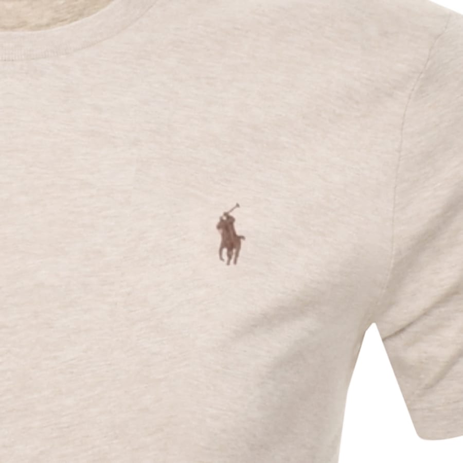 Image number 3 for Ralph Lauren Crew Neck Slim Fit T Shirt Beige