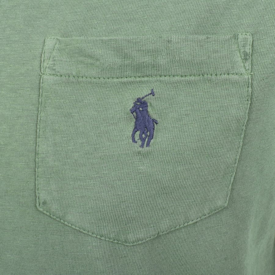 Image number 3 for Ralph Lauren Pocket Polo T Shirt Green