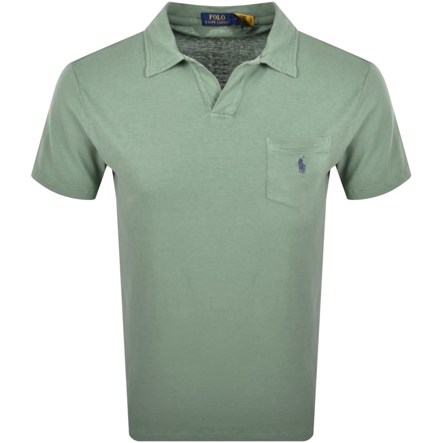 Image number 1 for Ralph Lauren Pocket Polo T Shirt Green
