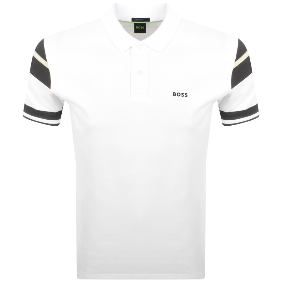 Image number 1 for BOSS Polo Sleeve Zone T Shirt White