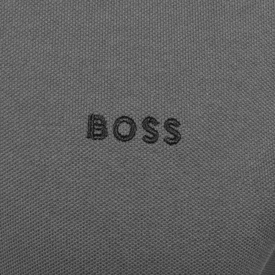 Image number 3 for BOSS Polo Sleeve Zone T Shirt Dark Grey