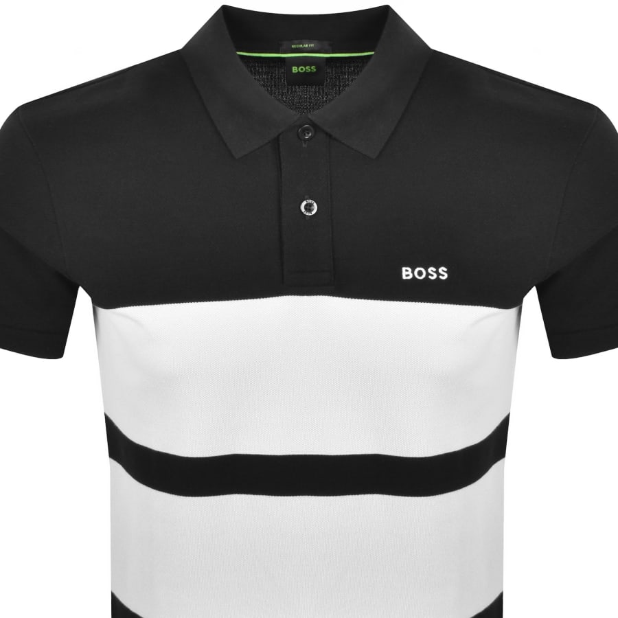 Image number 2 for BOSS Polo Stripe Zone T Shirt Black