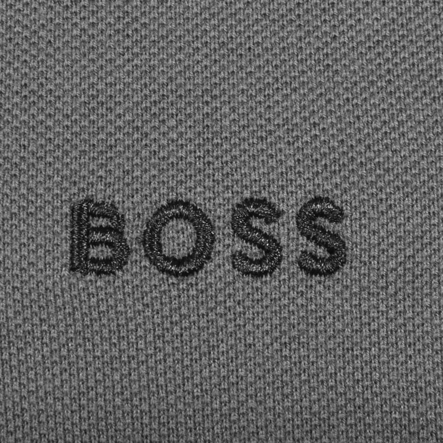 Image number 3 for BOSS Polo Stripe Zone T Shirt Dark Grey