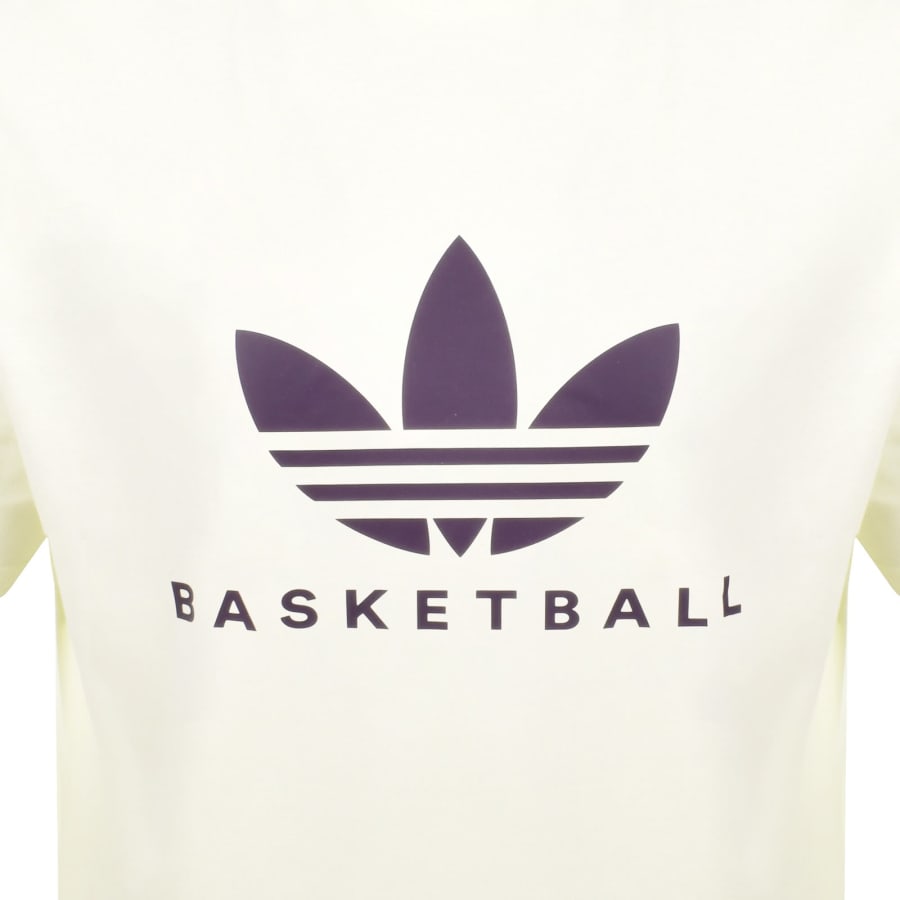 Image number 3 for adidas Originals Basketball T Shirt Cream