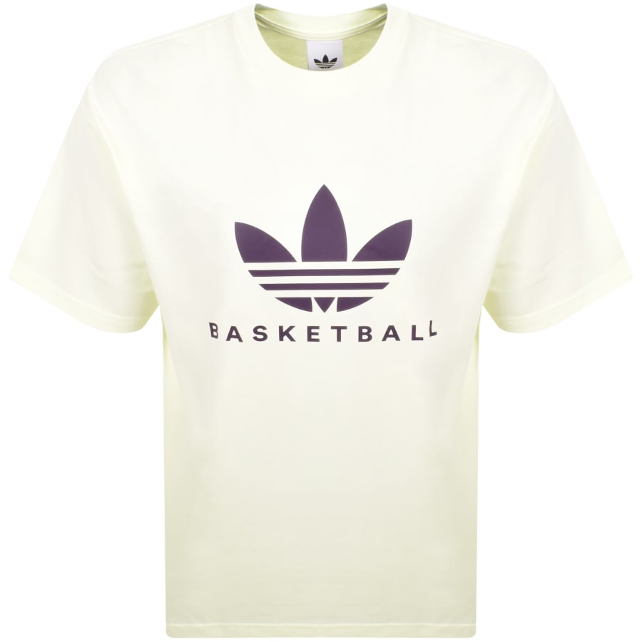 Image number 1 for adidas Originals Basketball T Shirt Cream