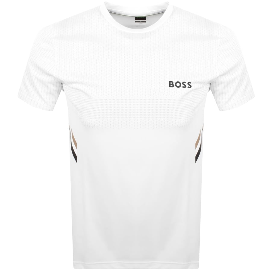 Image number 2 for BOSS Tee Tech T Shirt Off White
