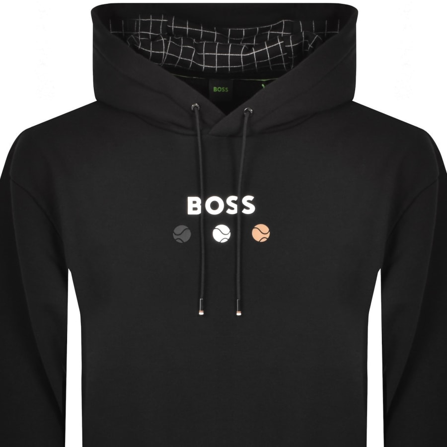 Image number 2 for BOSS Open Hoodie Black