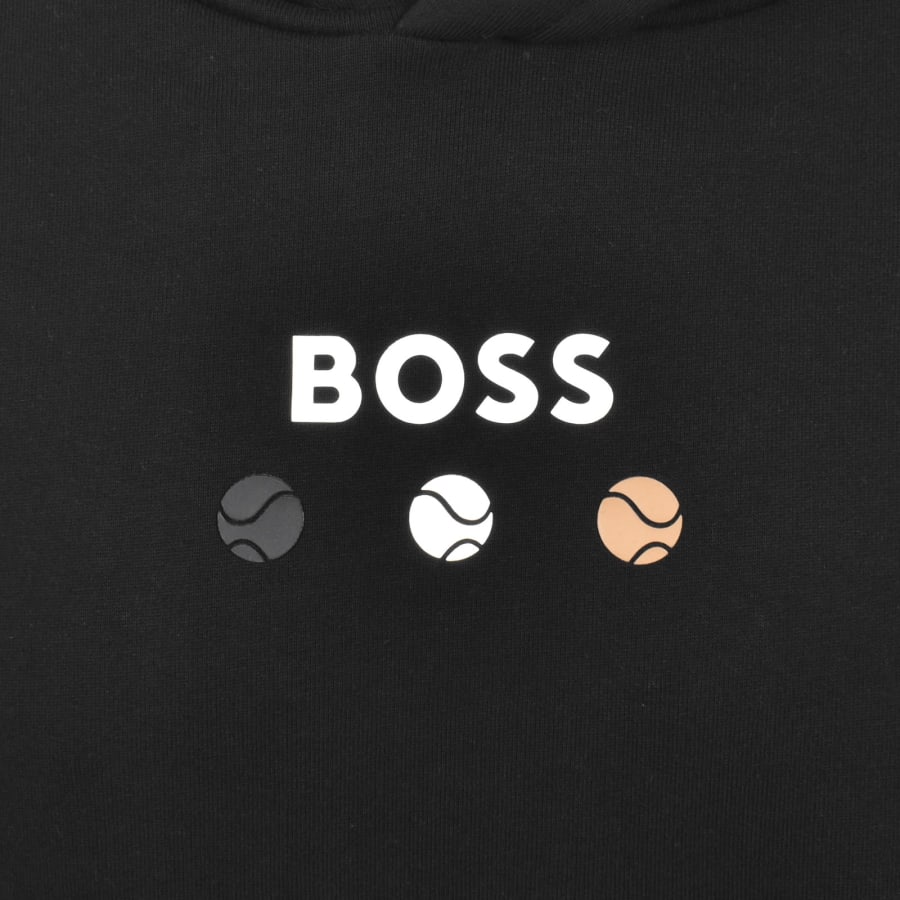 Image number 3 for BOSS Open Hoodie Black