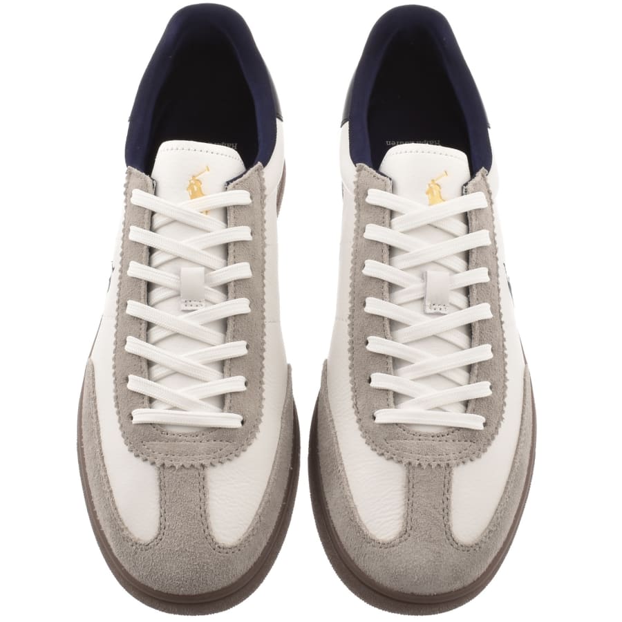 Image number 3 for Ralph Lauren Bedford Trainers Milkshake