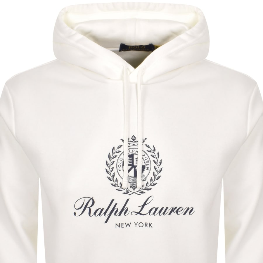 Image number 2 for Ralph Lauren Logo Hoodie Off White