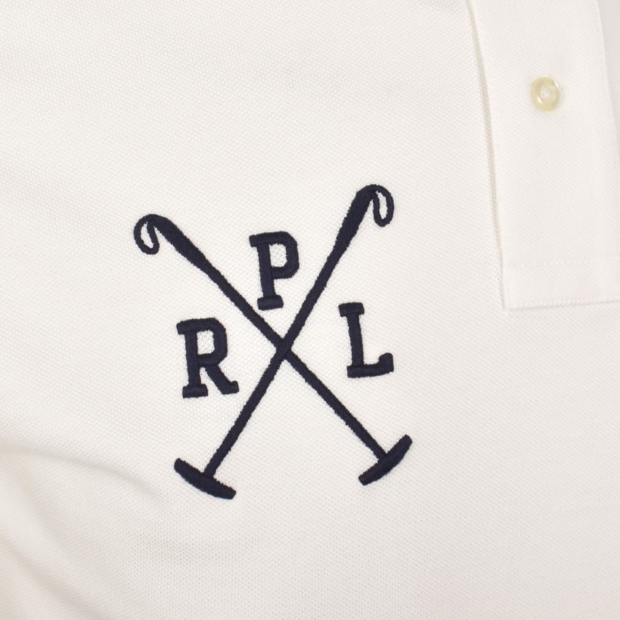 Image number 4 for Ralph Lauren Short Sleeve Polo T Shirt Off White
