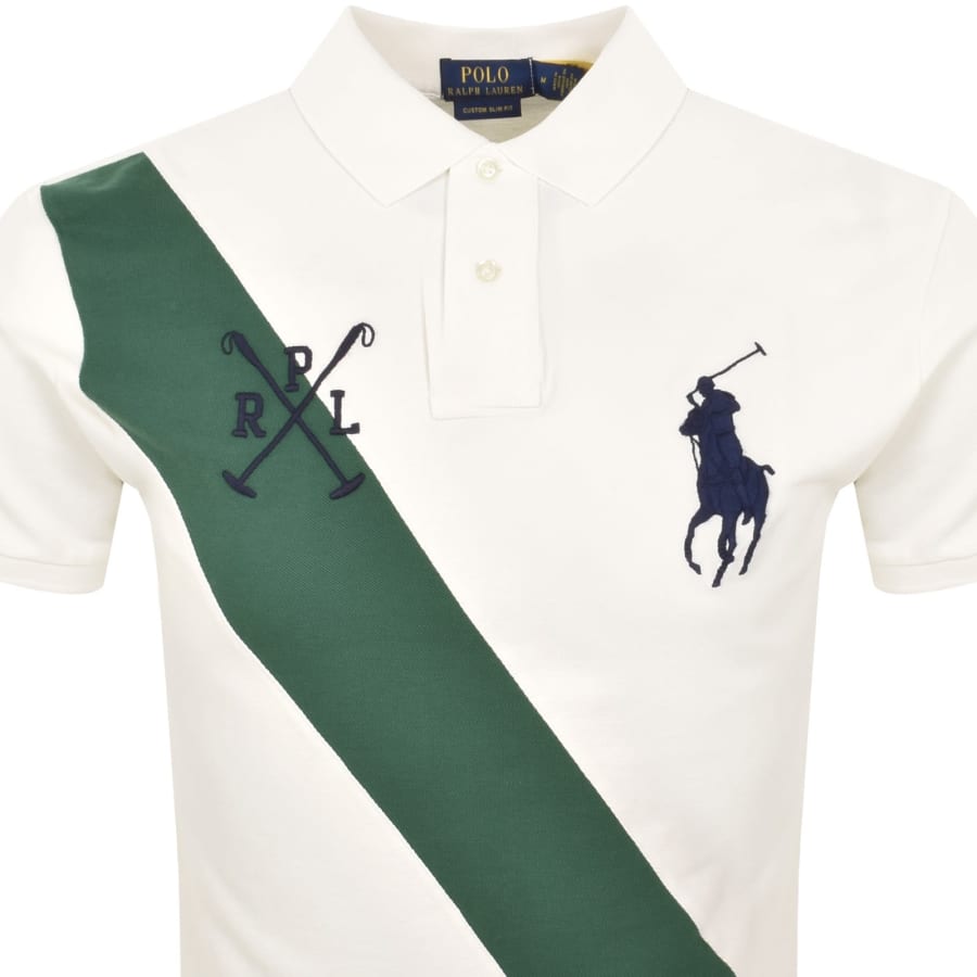 Image number 2 for Ralph Lauren Short Sleeve Polo T Shirt Off White