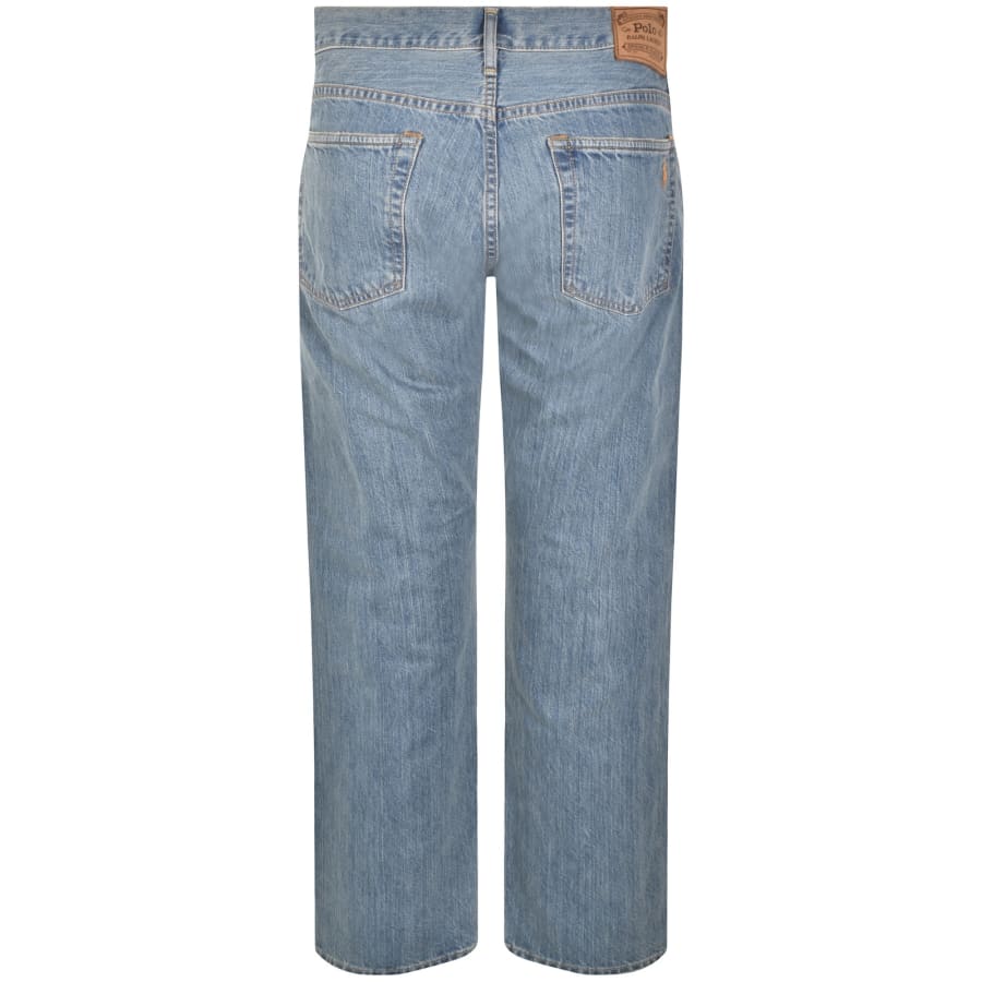 Image number 3 for Ralph Lauren Hampton Straight Fit Light Wash Jeans