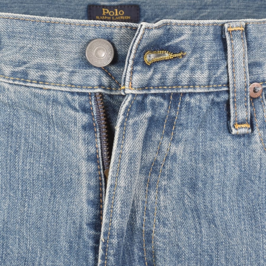 Image number 5 for Ralph Lauren Hampton Straight Fit Light Wash Jeans