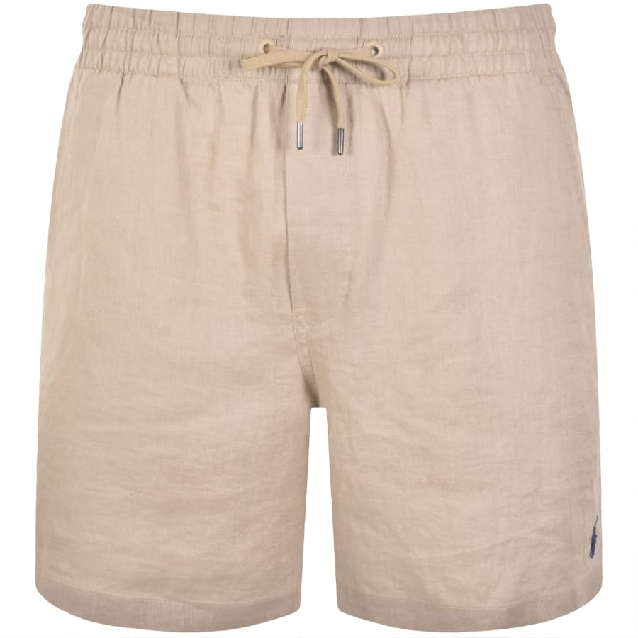 Image number 1 for Ralph Lauren Linen Prepster Shorts Beige