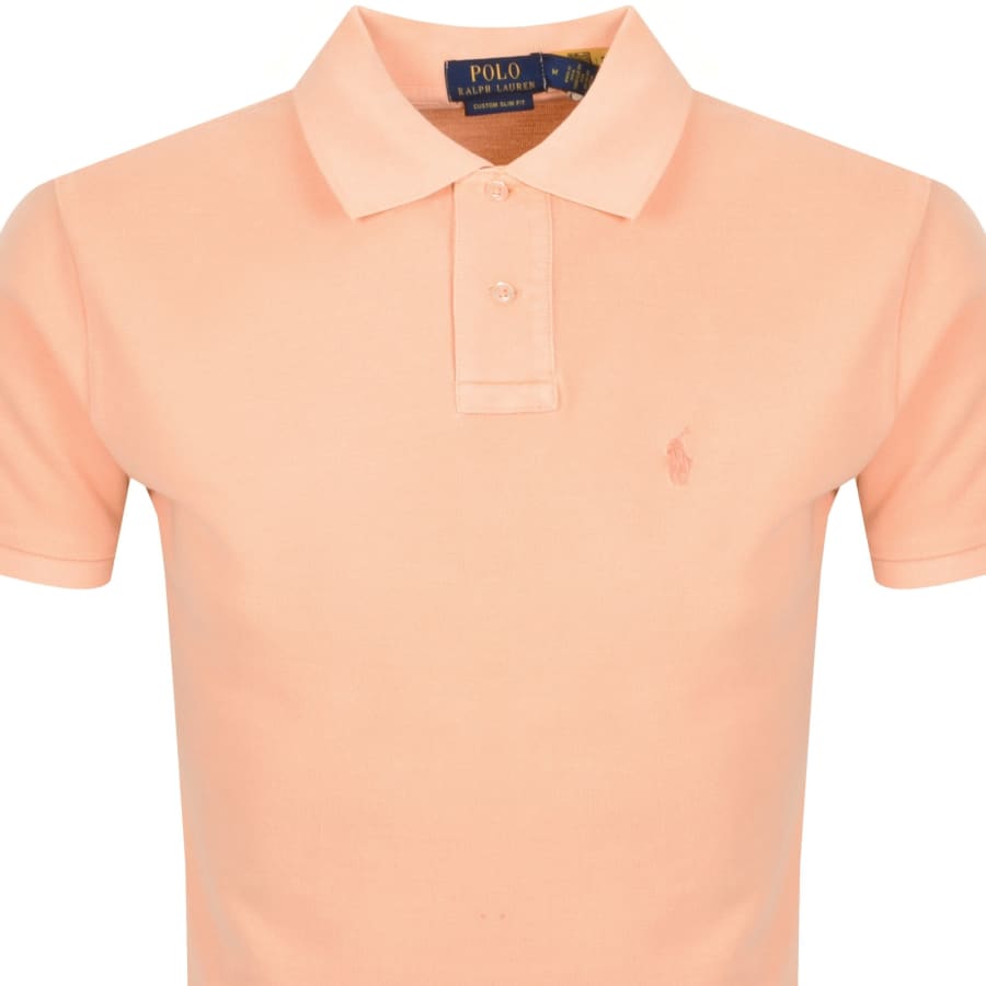 Image number 2 for Ralph Lauren Short Sleeve Polo T Shirt Orange