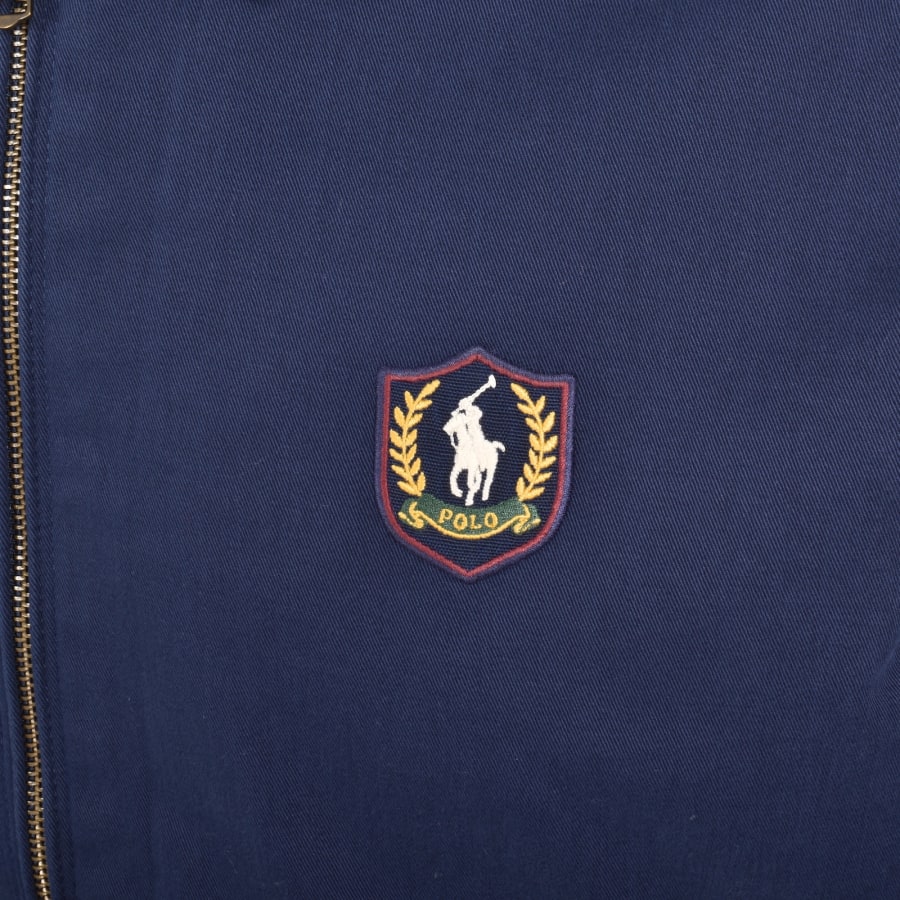 Image number 3 for Ralph Lauren Lined Bomber Jacket Navy