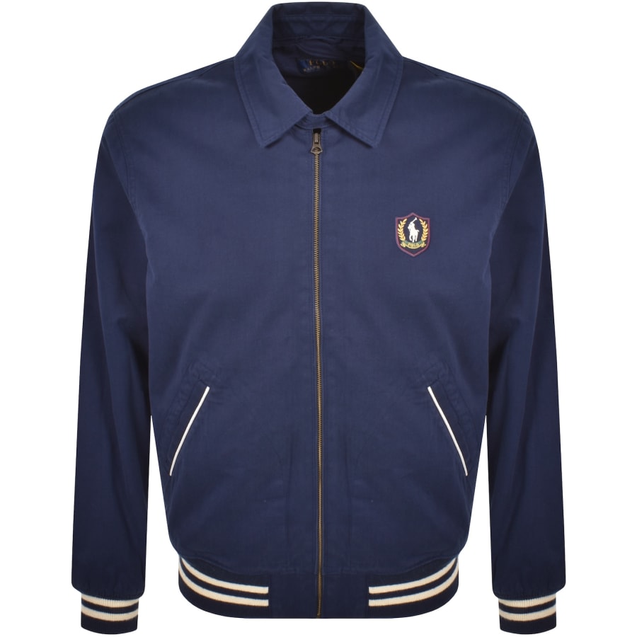 Image number 1 for Ralph Lauren Lined Bomber Jacket Navy