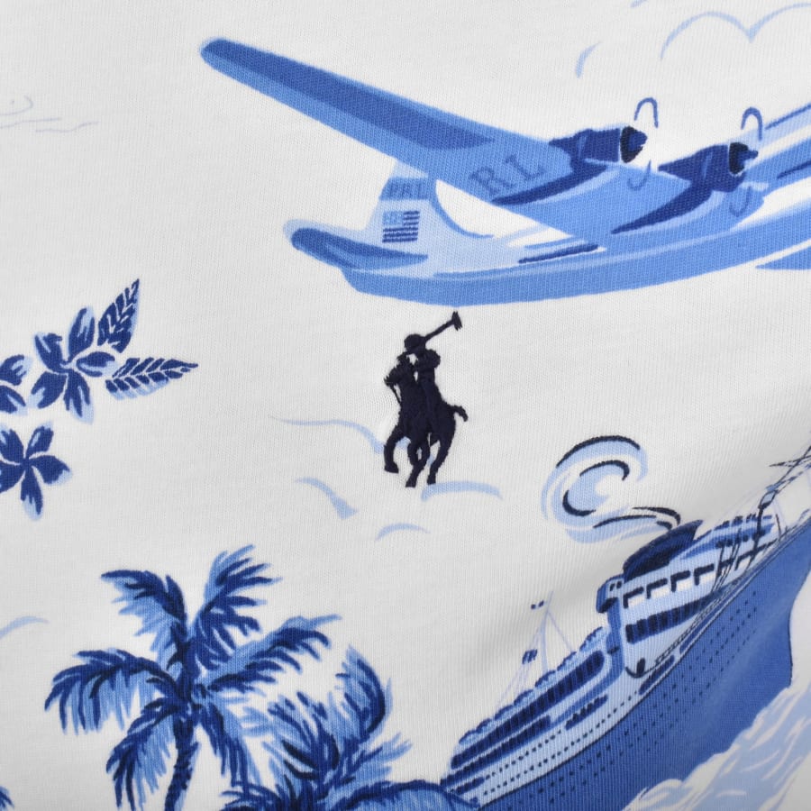Image number 3 for Ralph Lauren On Holiday Bear T Shirt White