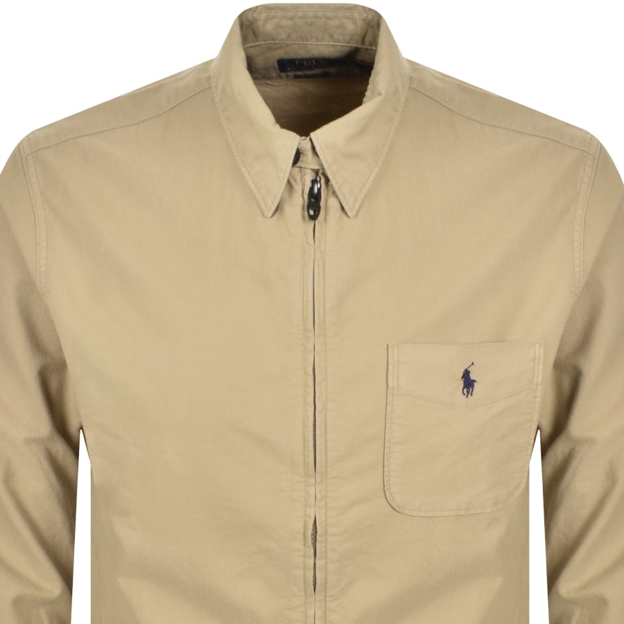 Image number 2 for Ralph Lauren Overshirt Surrey Tan Brown