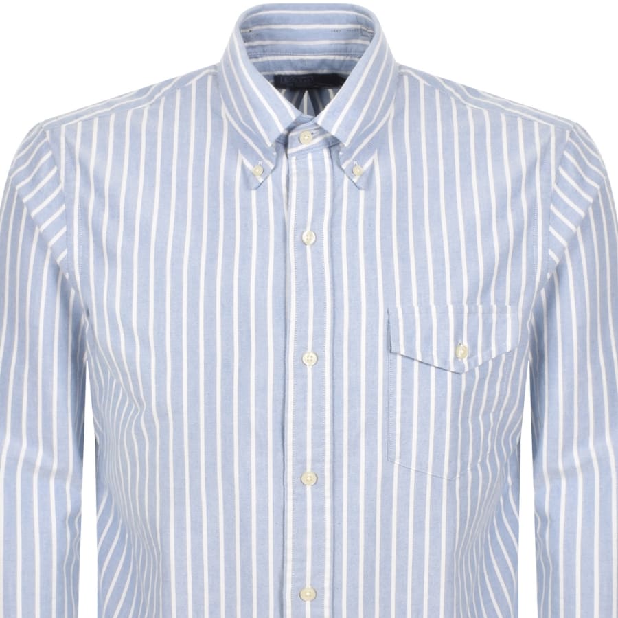Image number 2 for Ralph Lauren Stripe Shirt Blue And White