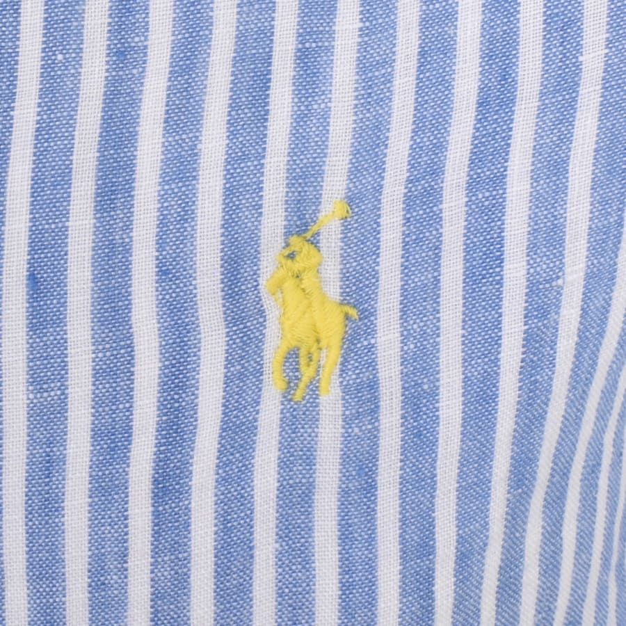 Image number 3 for Ralph Lauren Striped Long Sleeved Shirt Blue