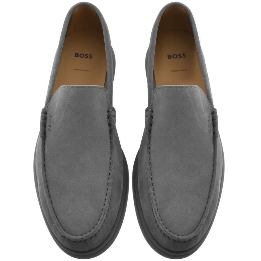 Image number 3 for BOSS Sienne Loafers Medium Grey