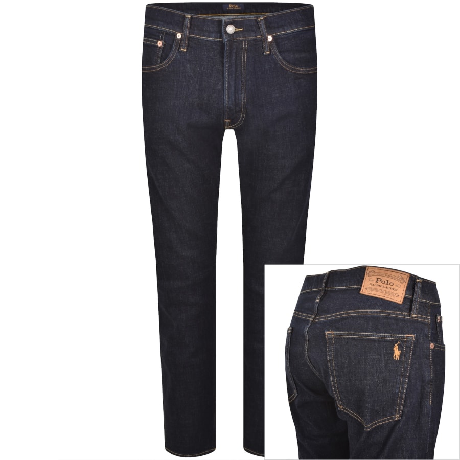 Image number 1 for Ralph Lauren Parkside Tapered Fit Dark Wash Jeans