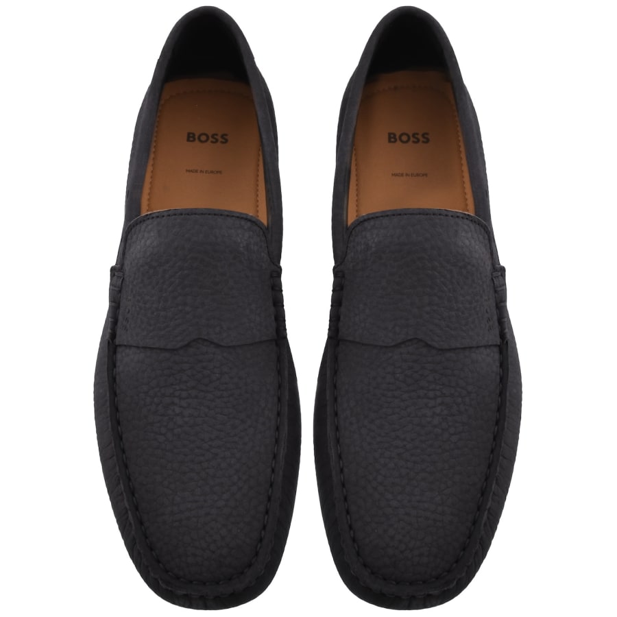 Image number 3 for BOSS Noel Moccasin Shoes Dark Blue