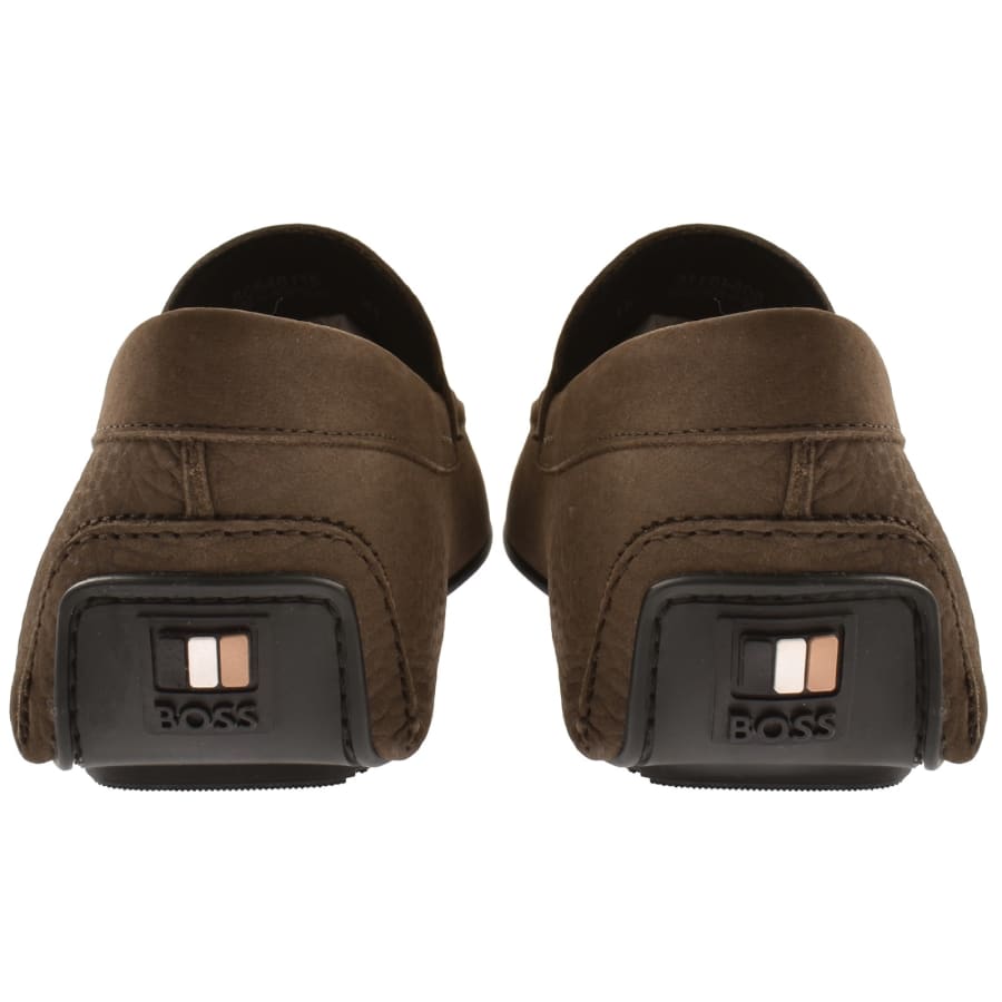 Image number 2 for BOSS Noel Moccasin Shoes Dark Brown