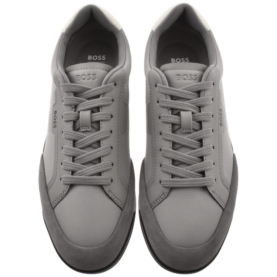 Image number 3 for BOSS Nitan Trainers Medium Grey