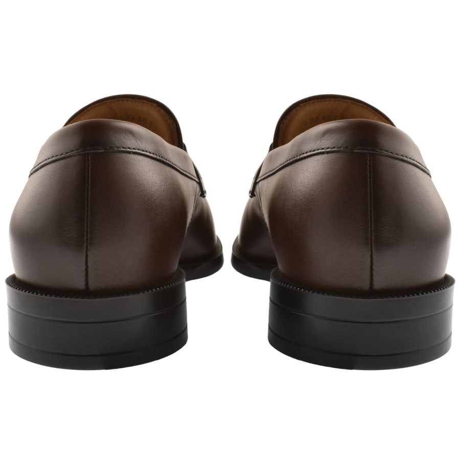 Image number 2 for BOSS Tayil Leather Loafers Brown