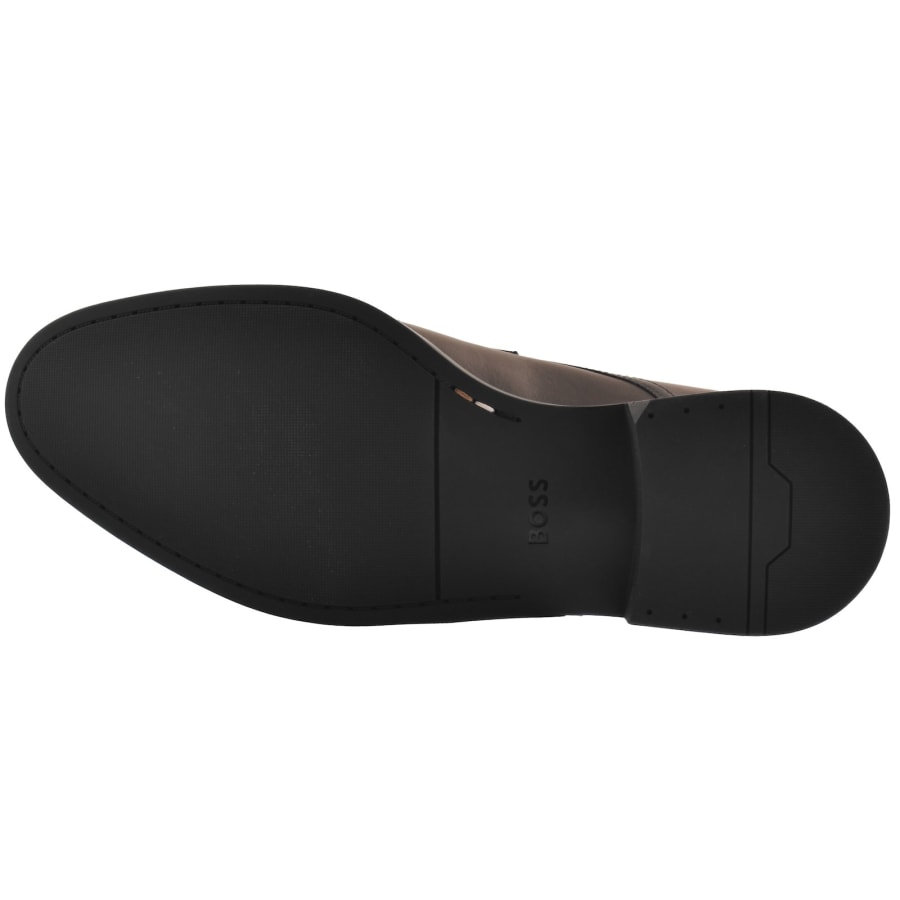 Image number 5 for BOSS Tayil Leather Loafers Brown