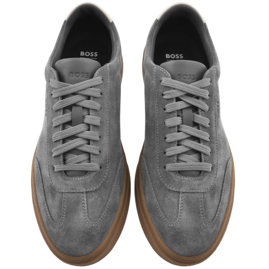Image number 3 for BOSS Kieran Tennis Trainers Medium Grey
