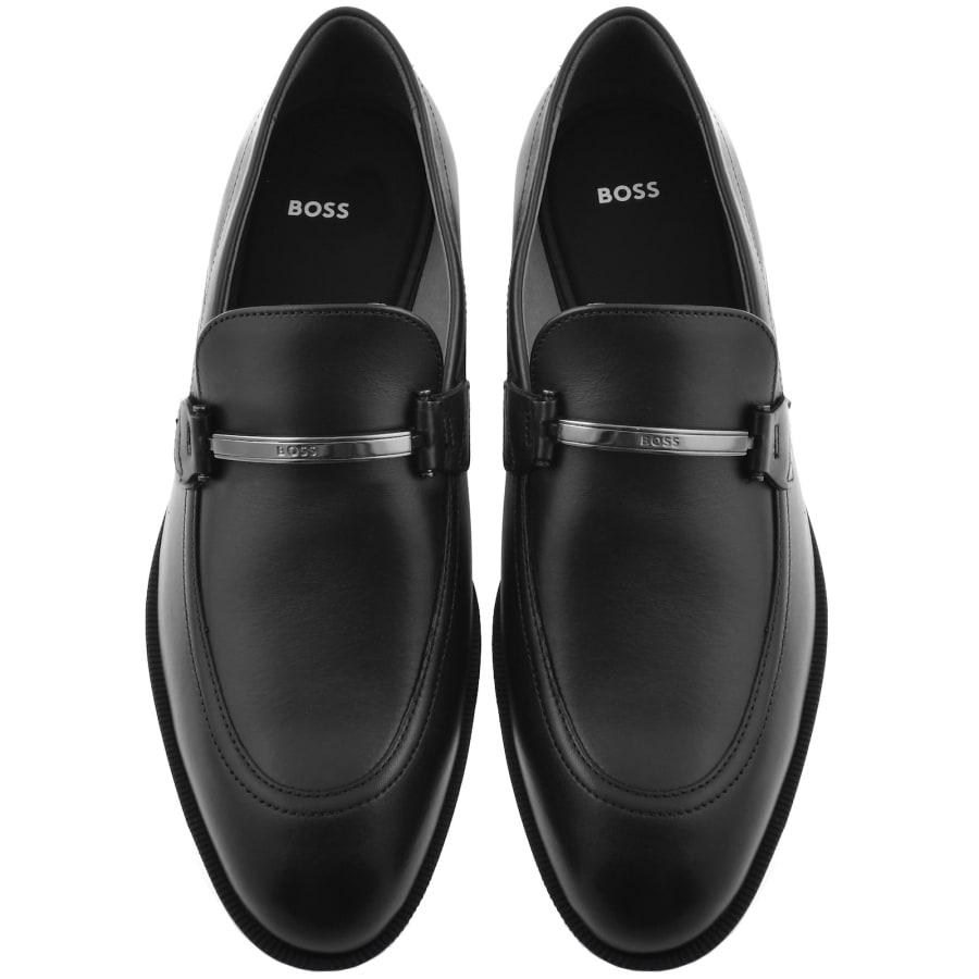 Image number 3 for BOSS Tayil Leather Loafers Black