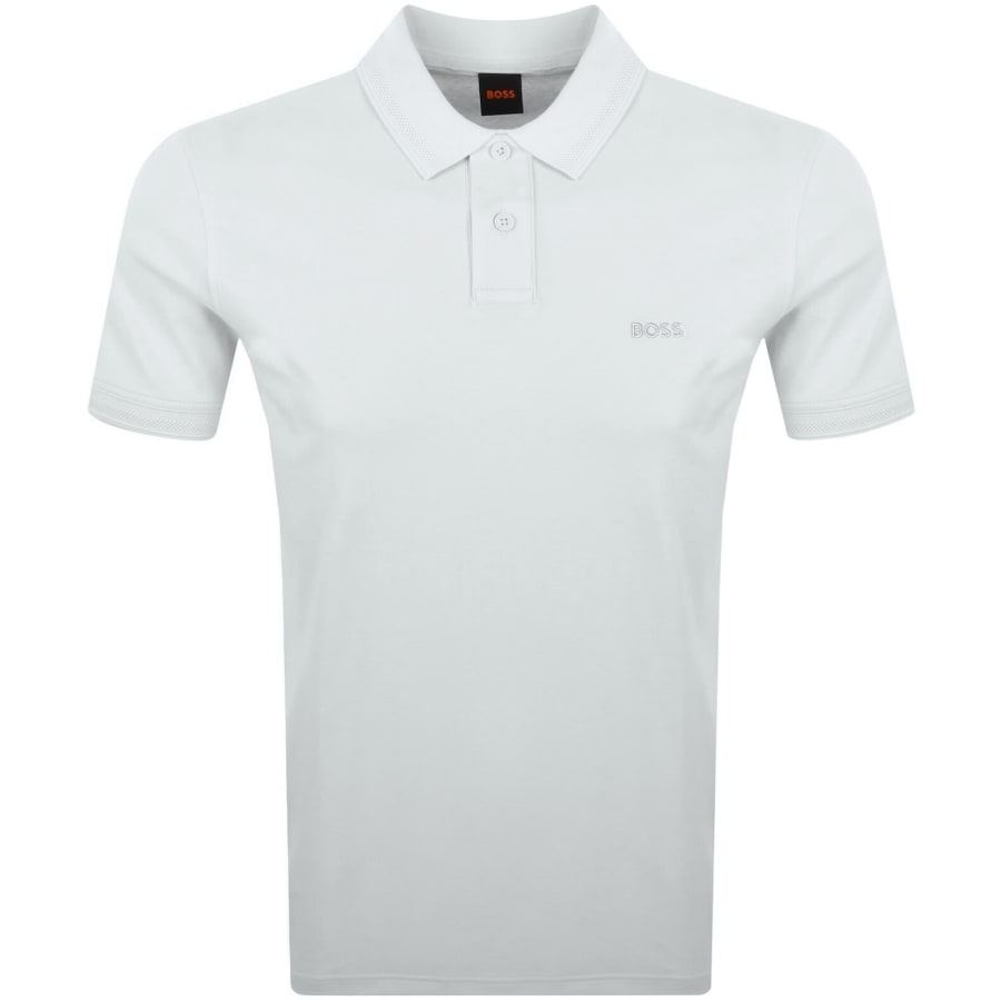 Image number 1 for BOSS Pe Interlock Polo T Shirt Grey