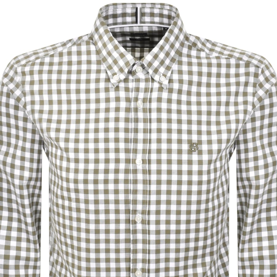 Image number 2 for BOSS H Roan Long Sleeve Shirt Green
