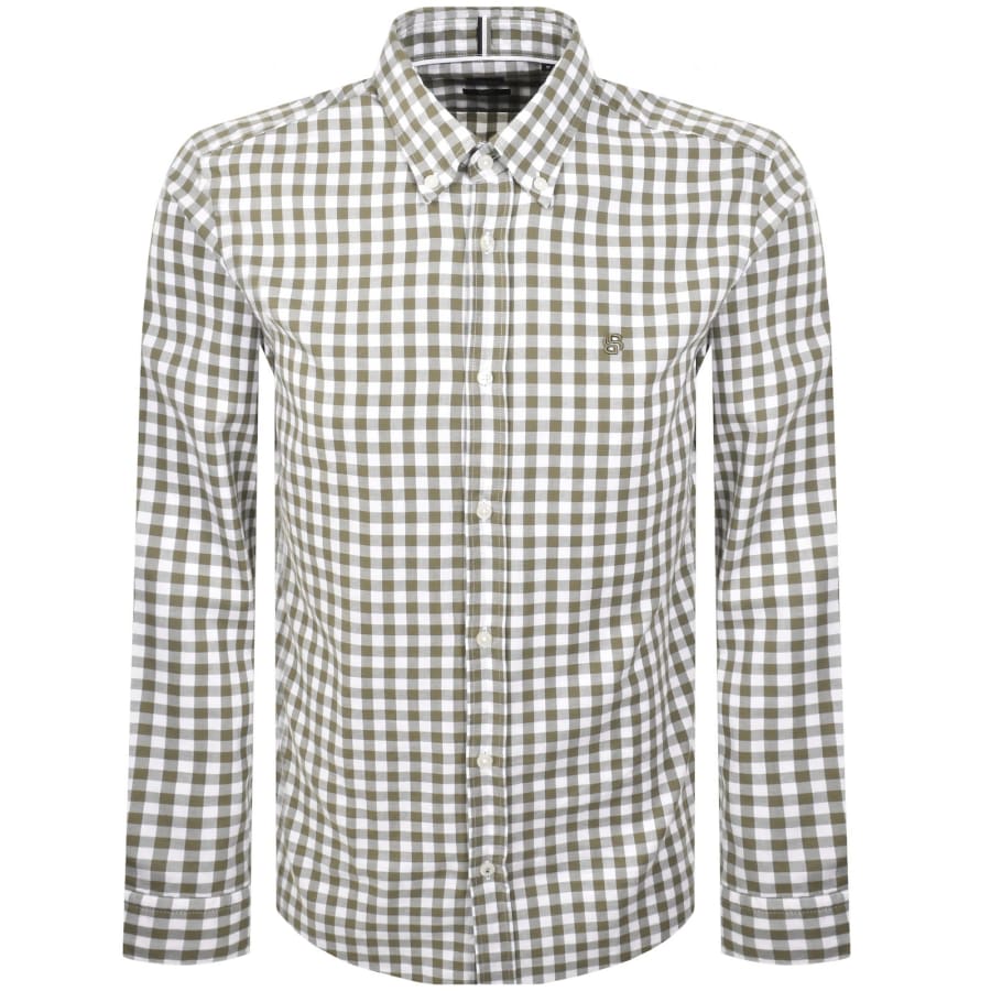 Image number 1 for BOSS H Roan Long Sleeve Shirt Green