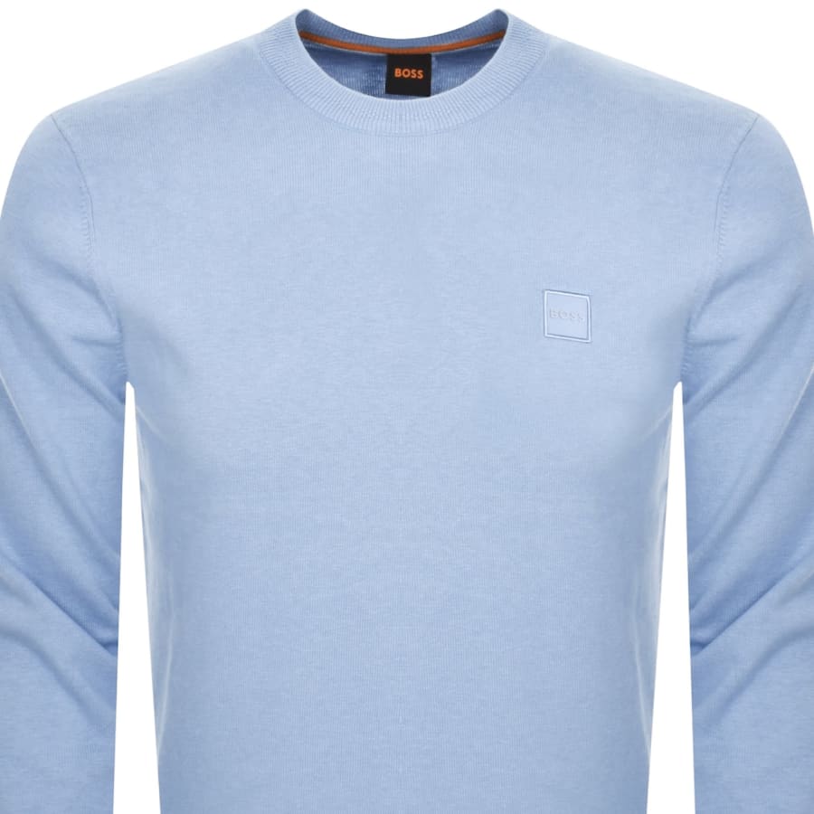 Image number 2 for BOSS Kanovano Knit Jumper Blue