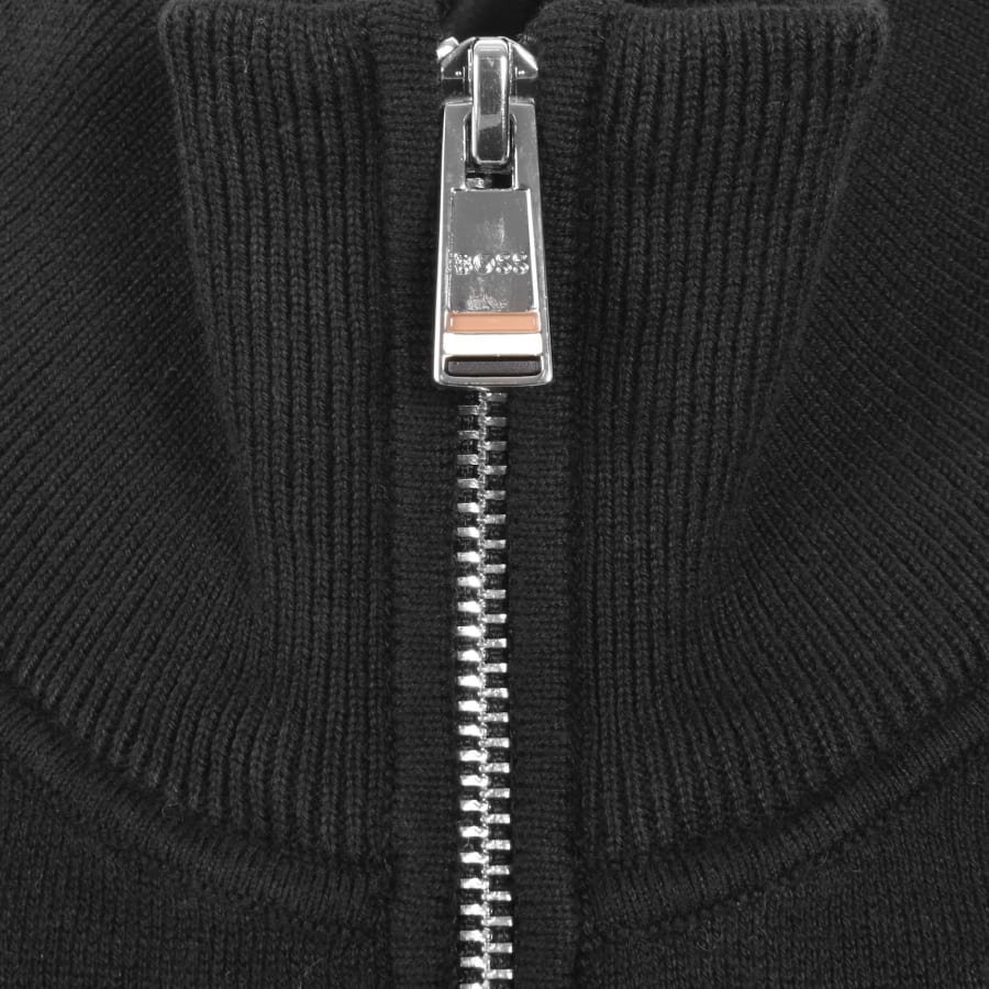 Image number 4 for BOSS Idino Full Zip Knit Jumper Black