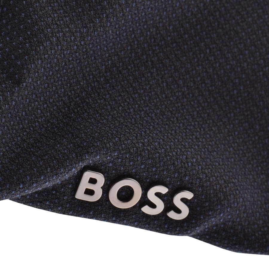 Image number 4 for BOSS Trystan Techwool Flat Cap Navy