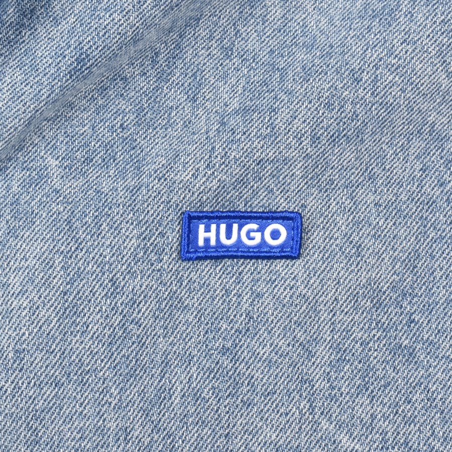 Image number 3 for HUGO Blue Enjo Bomber Denim Jacket Blue