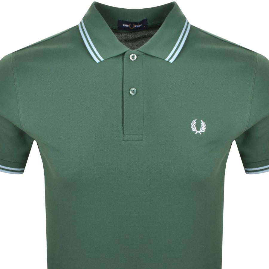 Image number 2 for Fred Perry Twin Tipped Polo T Shirt Green